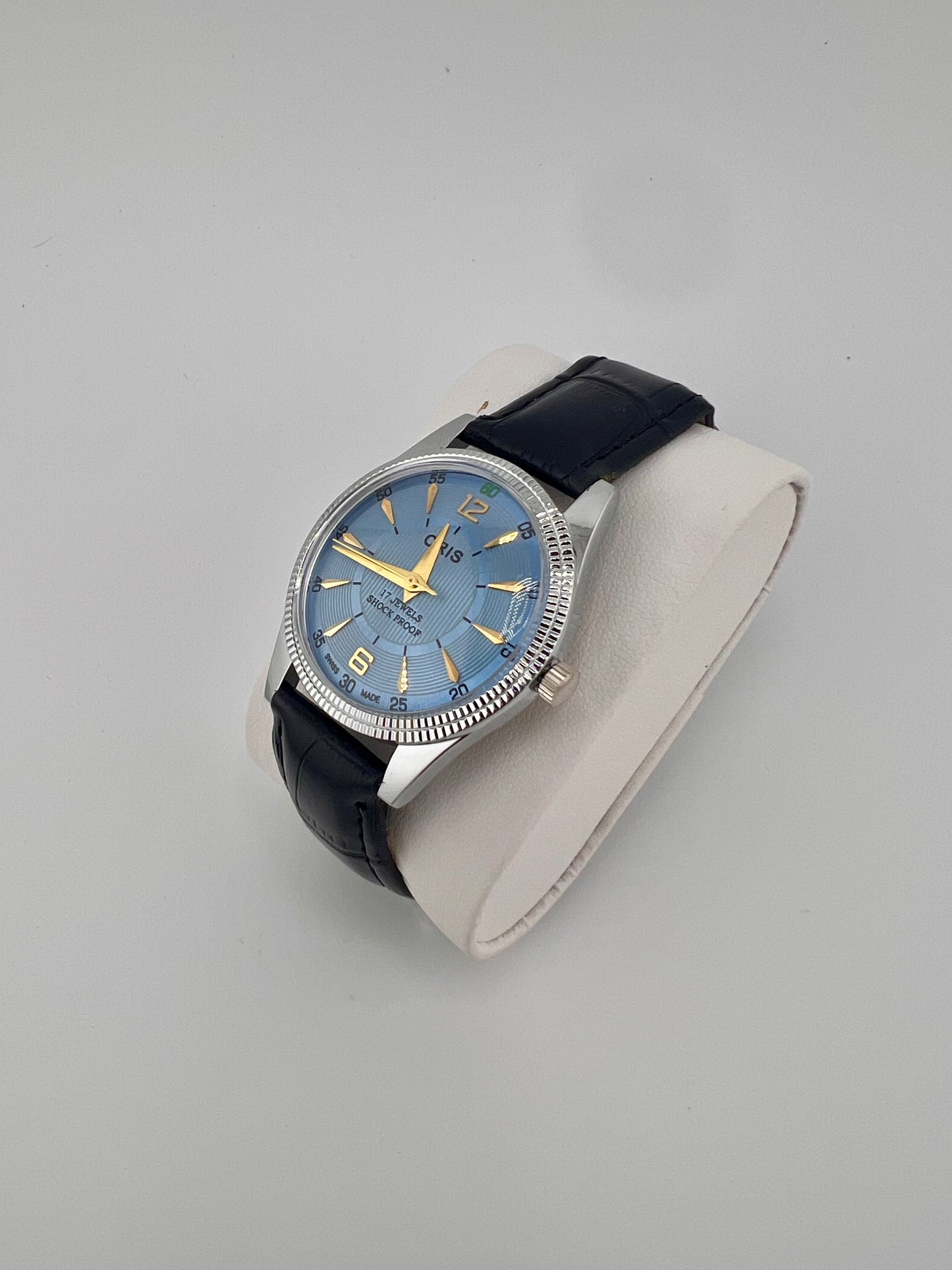 Vintage Oris Blue Dial Swiss Watch