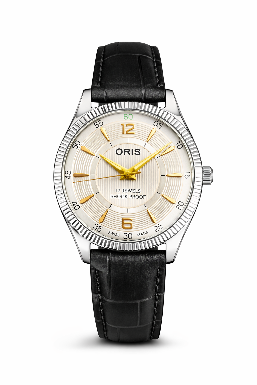 Vintage Oris cream dial Swiss watch — front shot — PAWL Studio