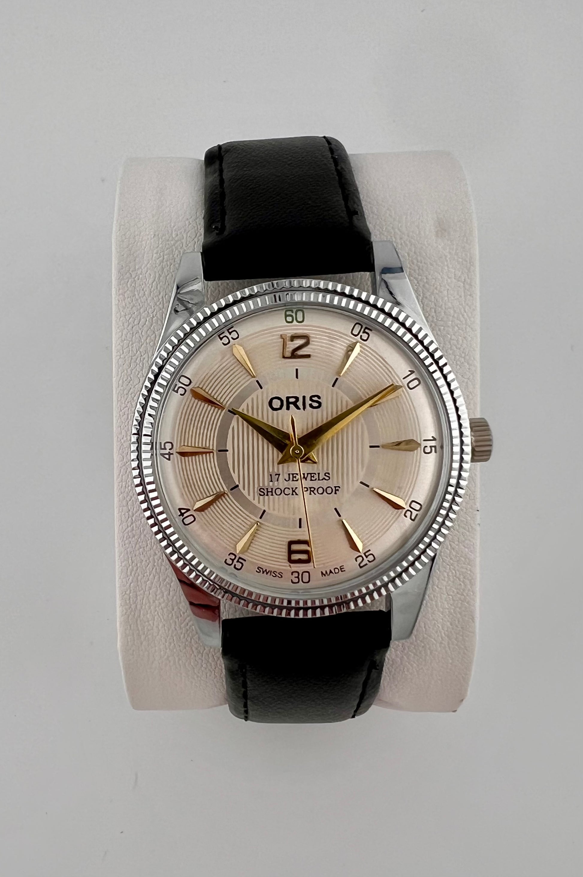 Vintage Oris cream dial Swiss watch — life shot — PAWL Studio