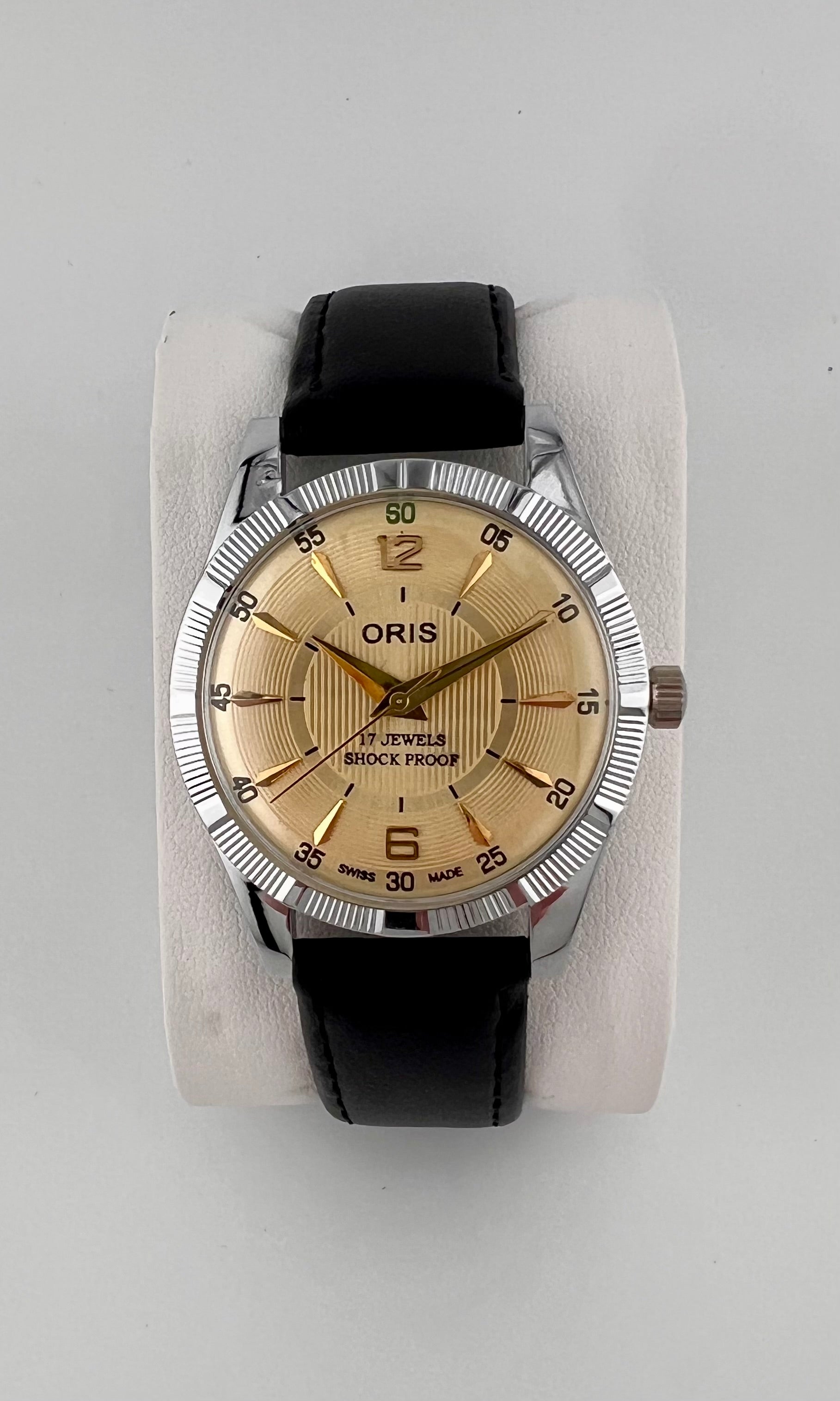 Vintage Oris gold dial Swiss watch — life shot — PAWL Studio