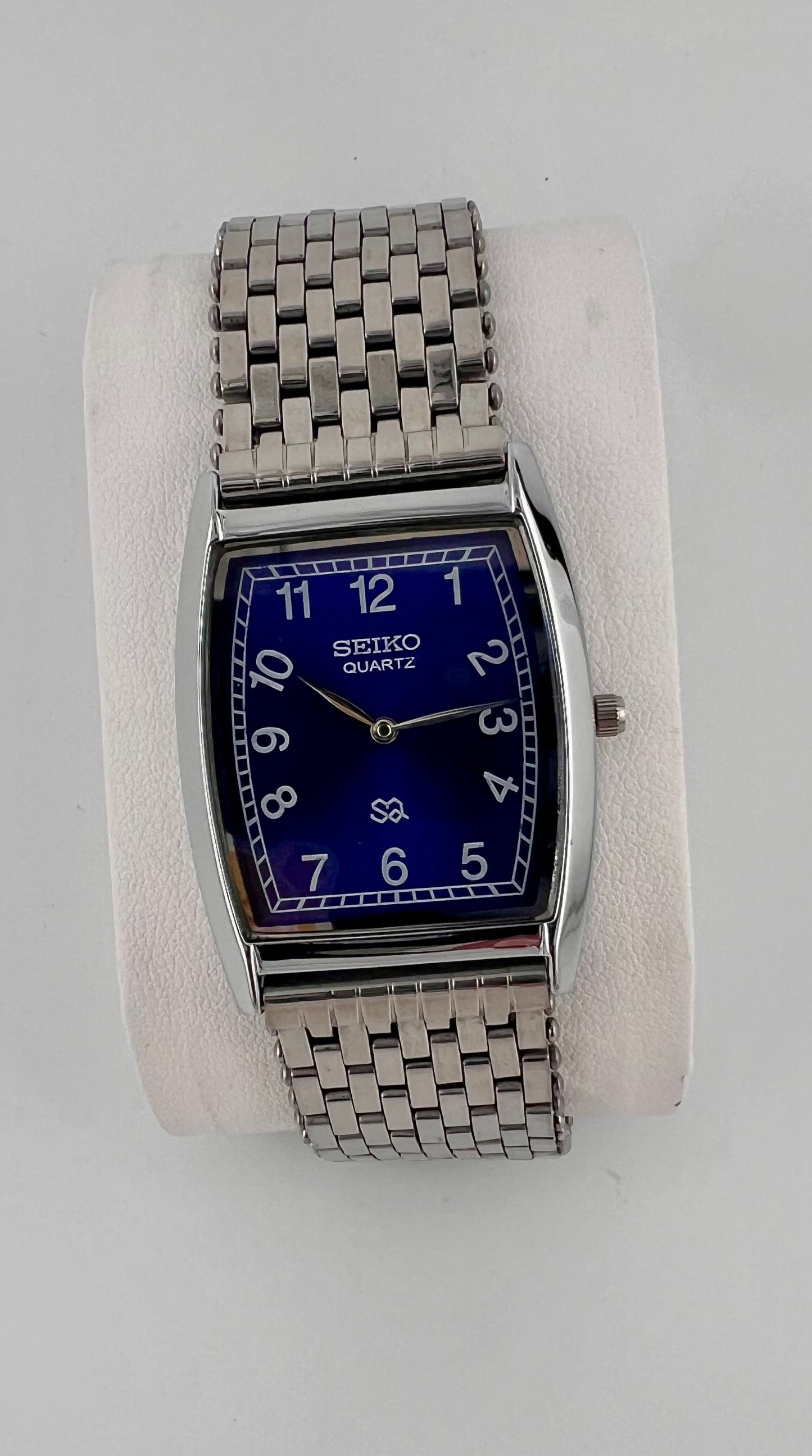 Vintage Seiko quartz blue dial watch — life shot— PAWL Studio