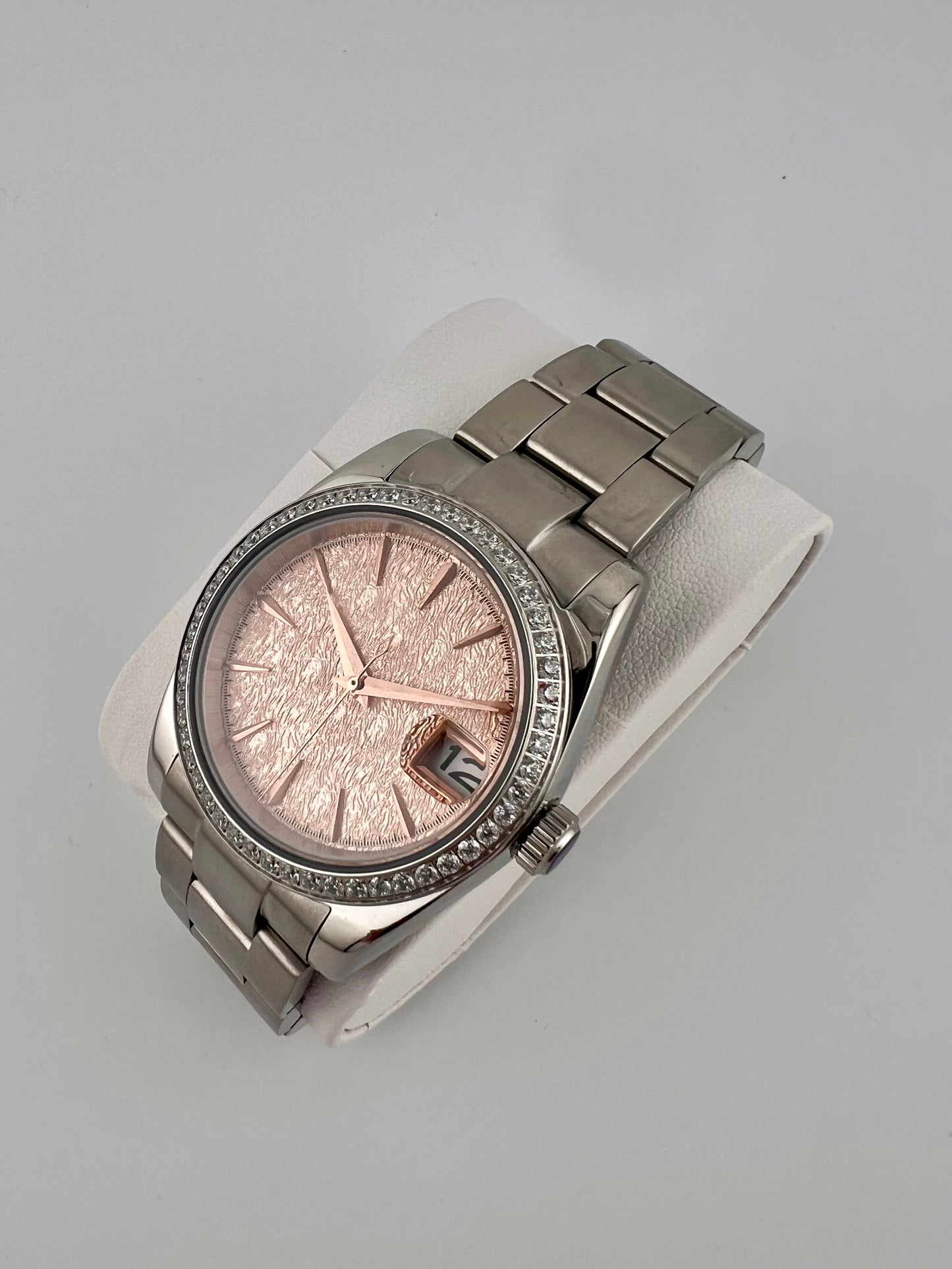 Women's Edit Blush elegant blush dial women's watch side shot — PAWL Studio