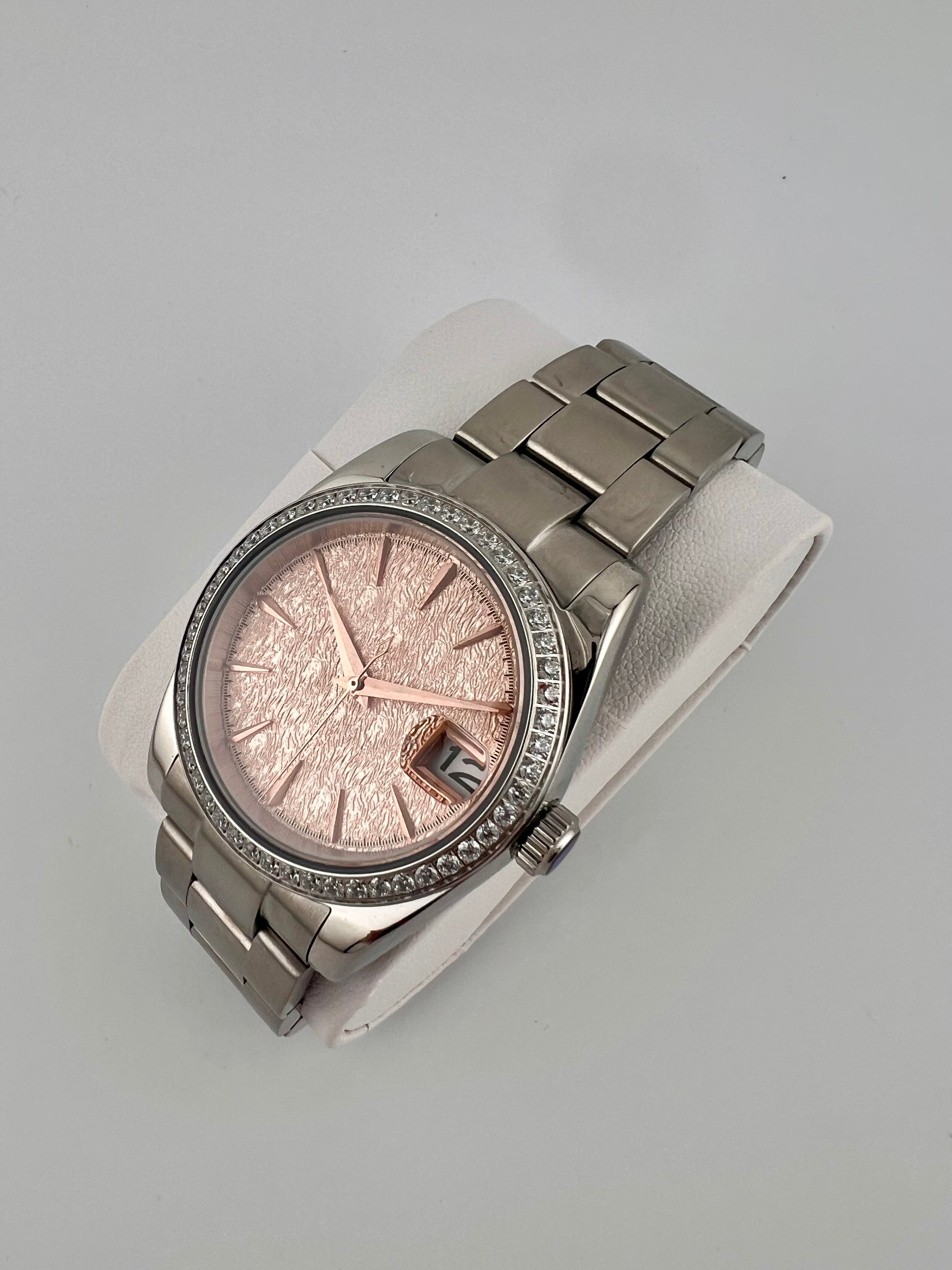 Women's Edit Blush elegant blush dial women's watch side shot — PAWL Studio