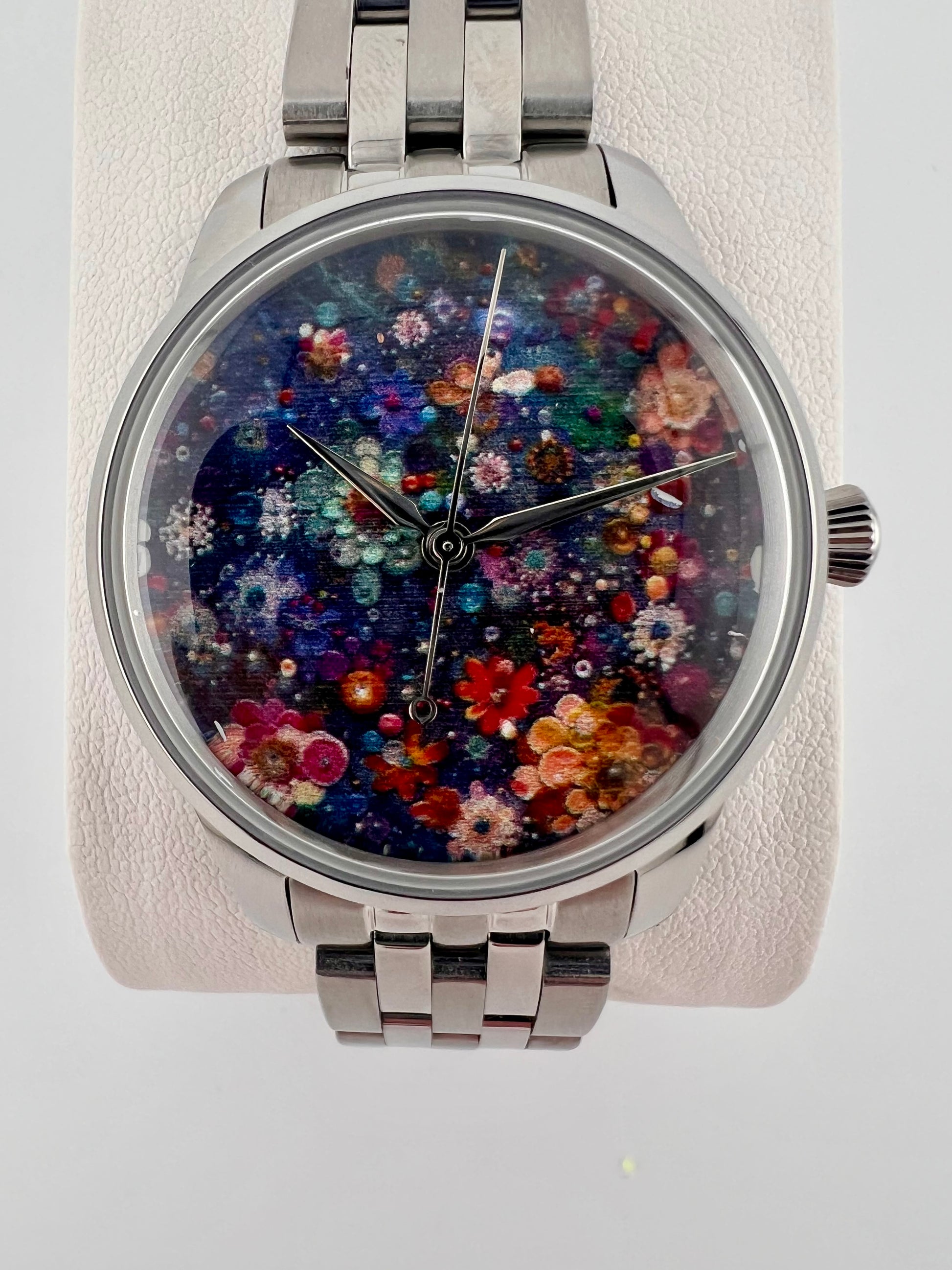Women's Edit Prism Bloom colourful women's watch — close up — PAWL Studio